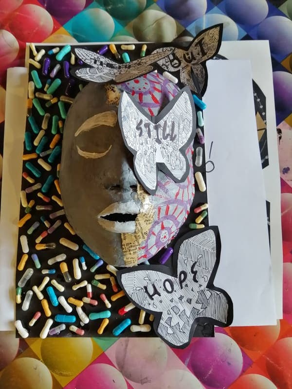 Still hope, mixed media