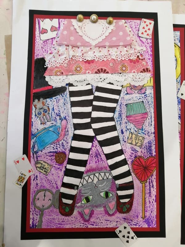 Down the rabbit hole, mixed media