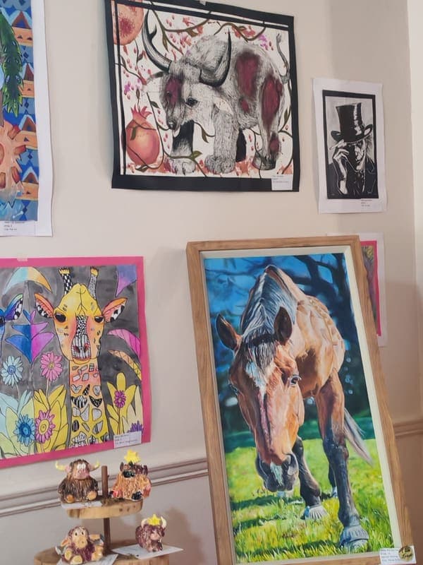Horse painting display