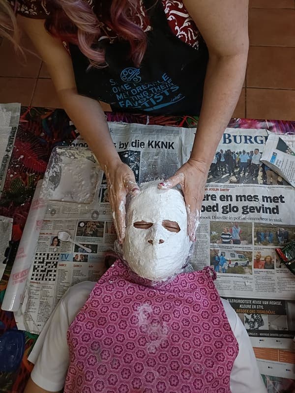 Plaster of Paris face masks