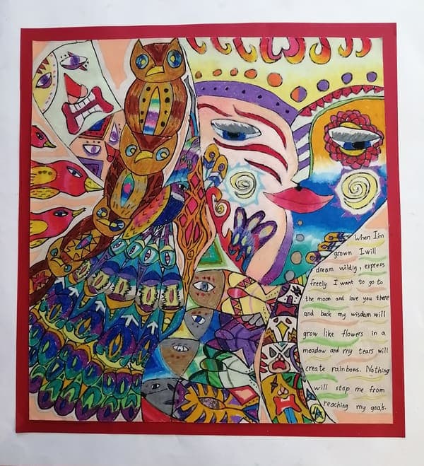 Dream wildly, mixed media