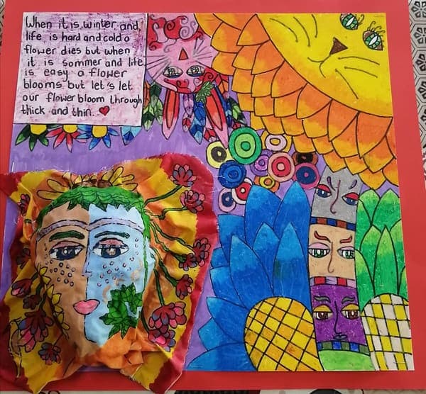 Let our flower bloom, mixed media