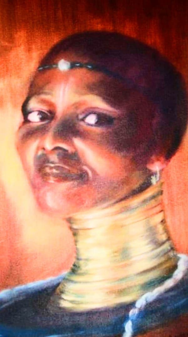 Woman with neck rings