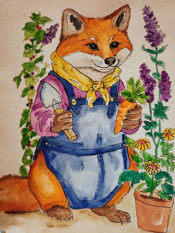 Fox the gardener