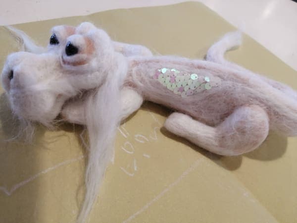 White dragon, stretched out
