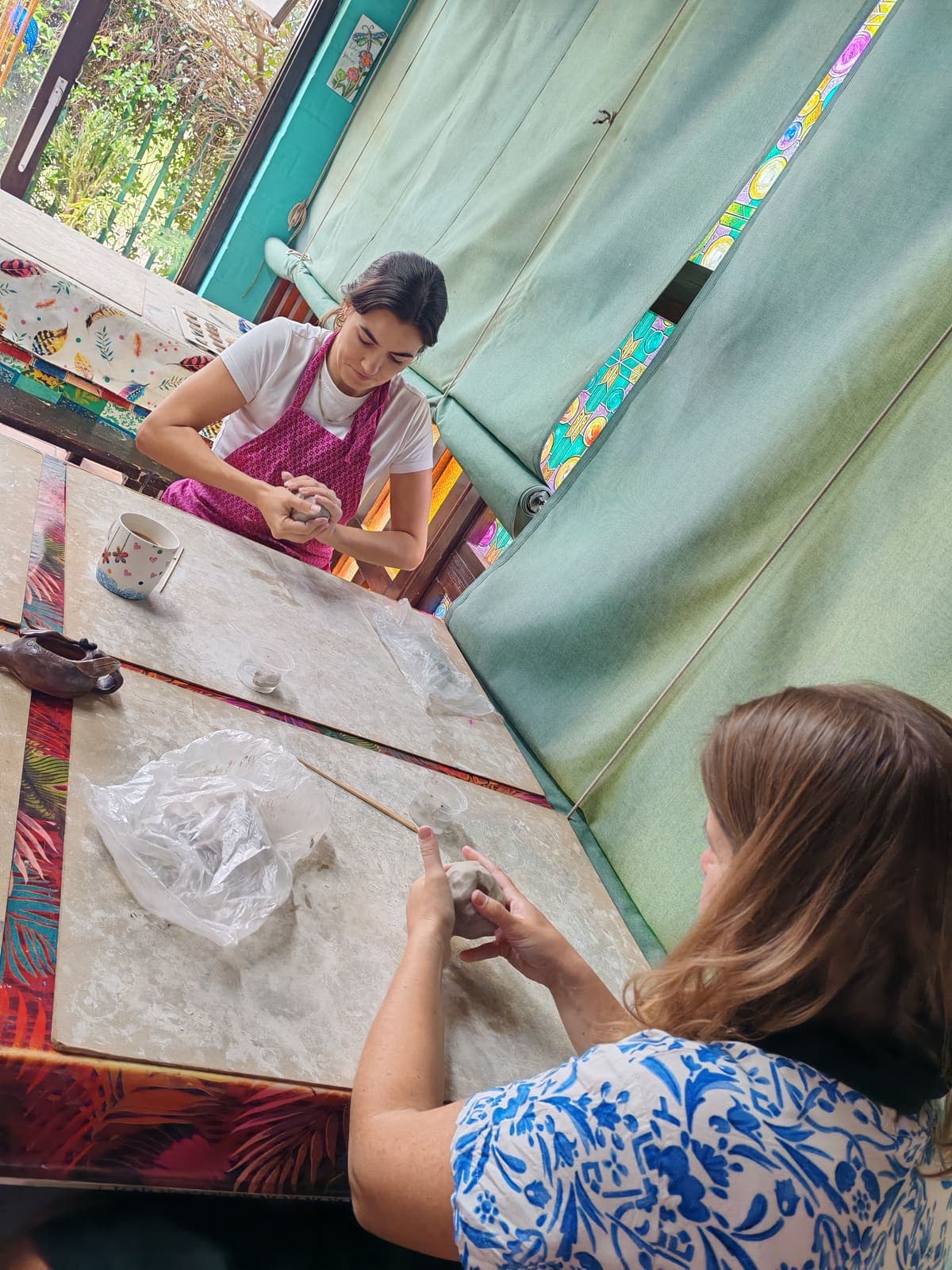 Hand-building at the long table