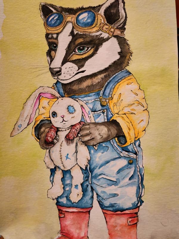 Badger and his bunny